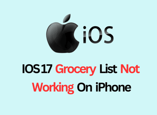 How To Fix IOS 17 Grocery List Not Working On IPhone