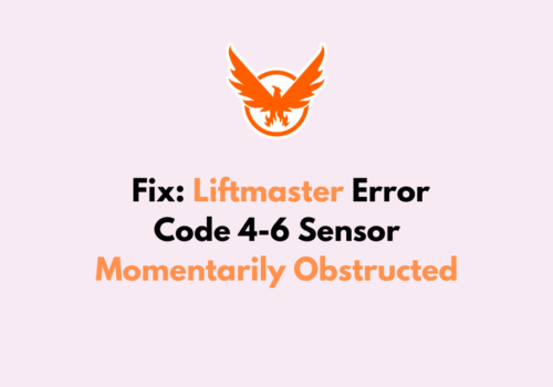 How To Fix Liftmaster Error Code 4 6 Sensor Momentarily Obstructed