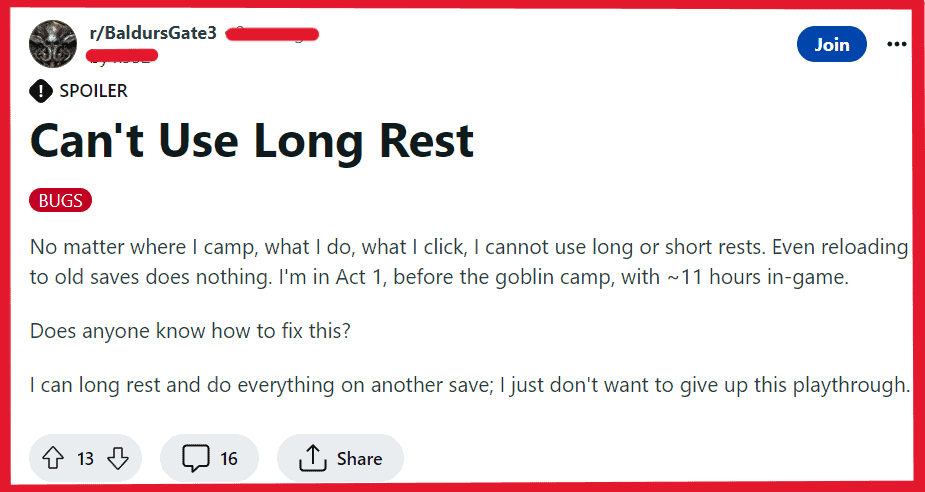 How To Fix Baldur's Gate 3 Long Rest Not Working 3 How To Fix Long Rest Not Working On Baldurs Gate 3