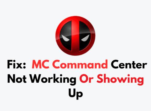 How To Fix MC Command Center Not Working Or Showing Up 1
