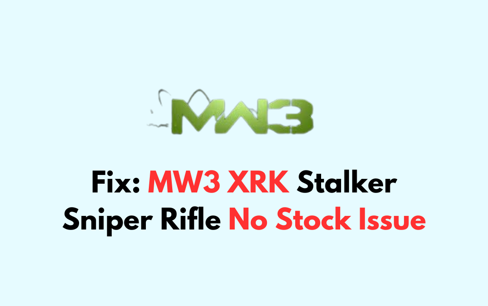 How To Fix MW3 XRK Stalker Sniper Rifle No Stock Issue