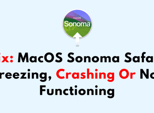 How To Fix MacOS Sonoma Safari Freezing Crashing Or Not Functioning 1