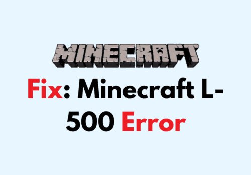 How To Fix Minecraft L 500 Error