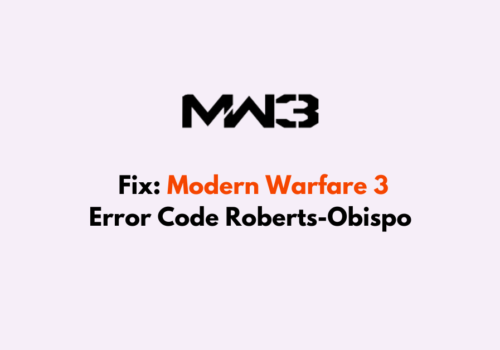 How To Fix Modern Warfare 3 Error Code Roberts Obispo