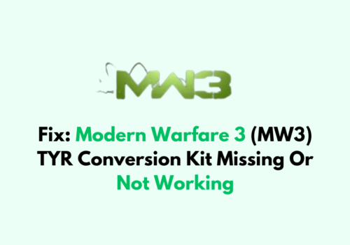 How To Fix Modern Warfare 3 MW3 TYR Conversion Kit Missing Or Not Working
