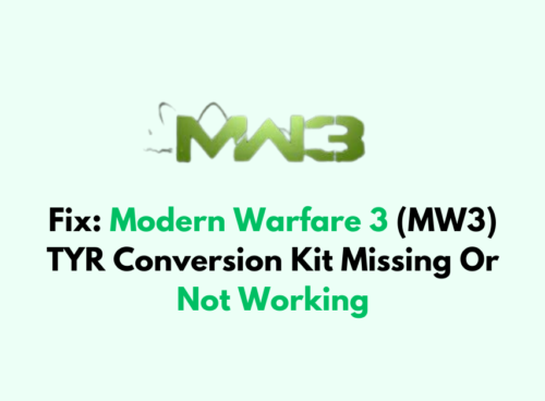 How To Fix Modern Warfare 3 MW3 TYR Conversion Kit Missing Or Not Working