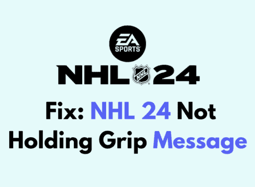 How To Fix NHL 24 Not Holding Grip Message 1