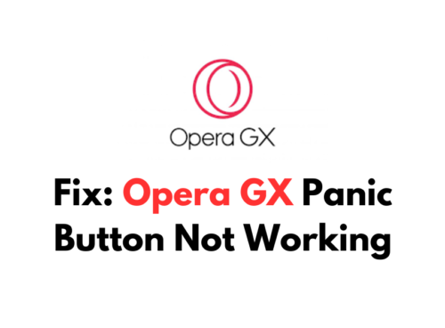 How To Fix Opera GX Panic Button Not Working