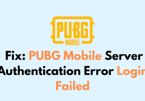 How To Fix PUBG Mobile Server Authentication Error Login Failed 1