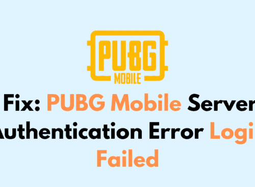 How To Fix PUBG Mobile Server Authentication Error Login Failed 1