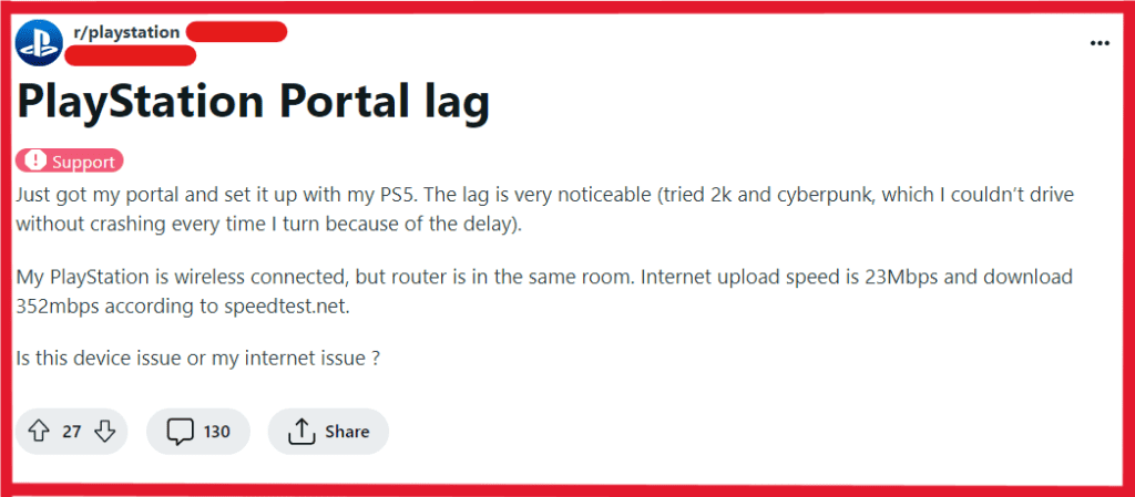 PlayStation Portal users report unplayable levels of lag