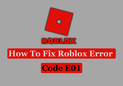 How To Fix Roblox Error Code E01