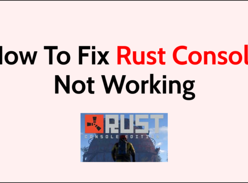 How To Fix Rust Console Not Working