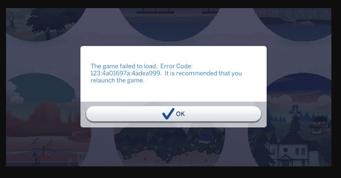 How To Fix Sims 4 Error Code 123:4a01697a:4adea999 The Game Failed To Load 2 How To Fix Sims 4 Error Code 1234a01697a4adea999 The Game Failed To Load