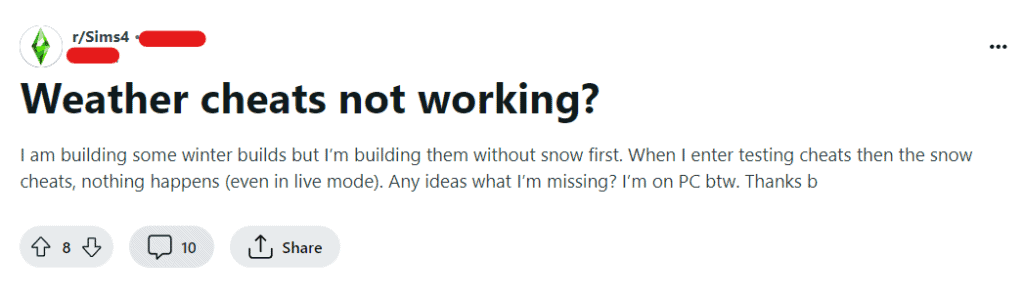 How To Fix Sims 4 Motherlode Cheat Not Working 2 How To Fix Sims 4 Weather Cheats Not Working 2
