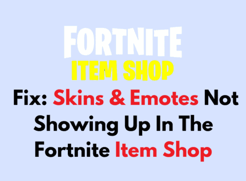 How To Fix Skins Emotes Not Showing Up In The Fortnite Item Shop 1