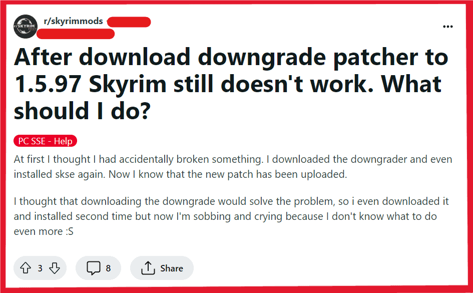 How To Fix Skyrim Downgrade Patcher Not Working 2 How To Fix Skyrim Downgrade Patcher Not Working