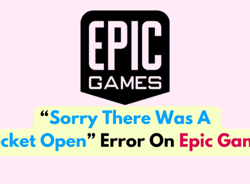 How To Fix Sorry There Was A Socket Open Error On Epic Games
