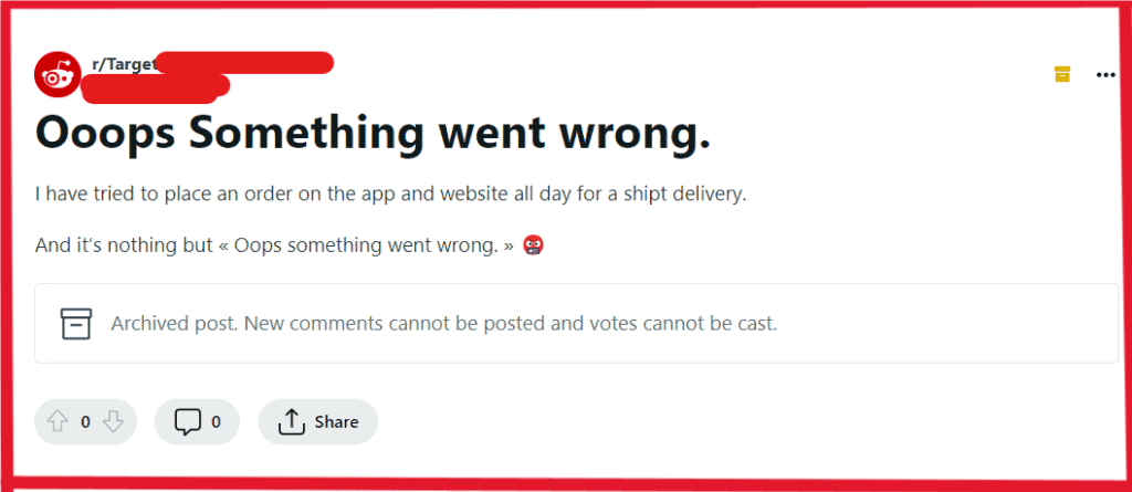 How To Fix Target Something Went Wrong Error 2 How To Fix Target Something Went Wrong Error 1