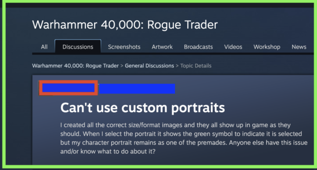 How To Fix Warhammer 40000 Rogue Trader Custom Portraits Not Working 2 How To Fix Warhammer 40000 Rogue Trader Custom Portraits Not Working1