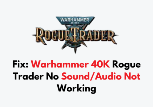 How To Fix Warhammer 40K Rogue Trader No Sound Audio Not Working