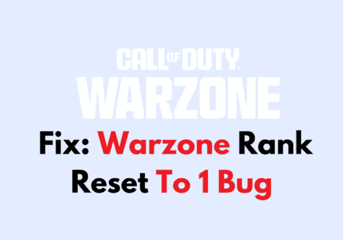 How To Fix Warzone Rank Reset To 1 Bug