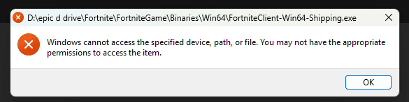 How To Fix Windows Cannot Access The Specified Device On Fortnite 2 How To Fix Windows Cannot Access The Specified Device On Fortnite