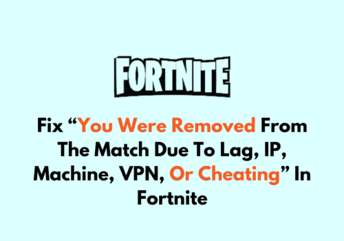 How To Fix You Were Removed From The Match Due To Lag IP Machine VPN Or Cheating In Fortnite