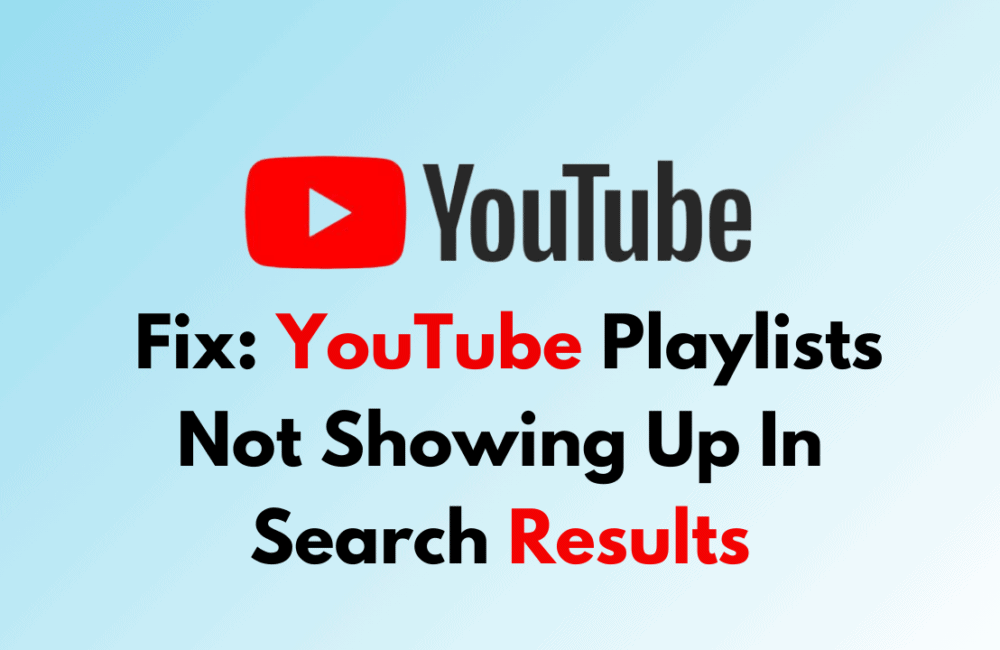 How To Fix YouTube Playlists Not Showing Up In Search Results Wealth