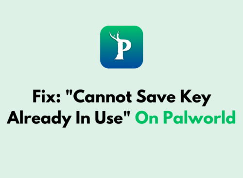 How To Fix Cannot Save Key Already In Use On Palworld 1