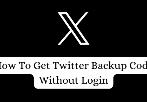 How To Get Twitter Backup Code Without Login