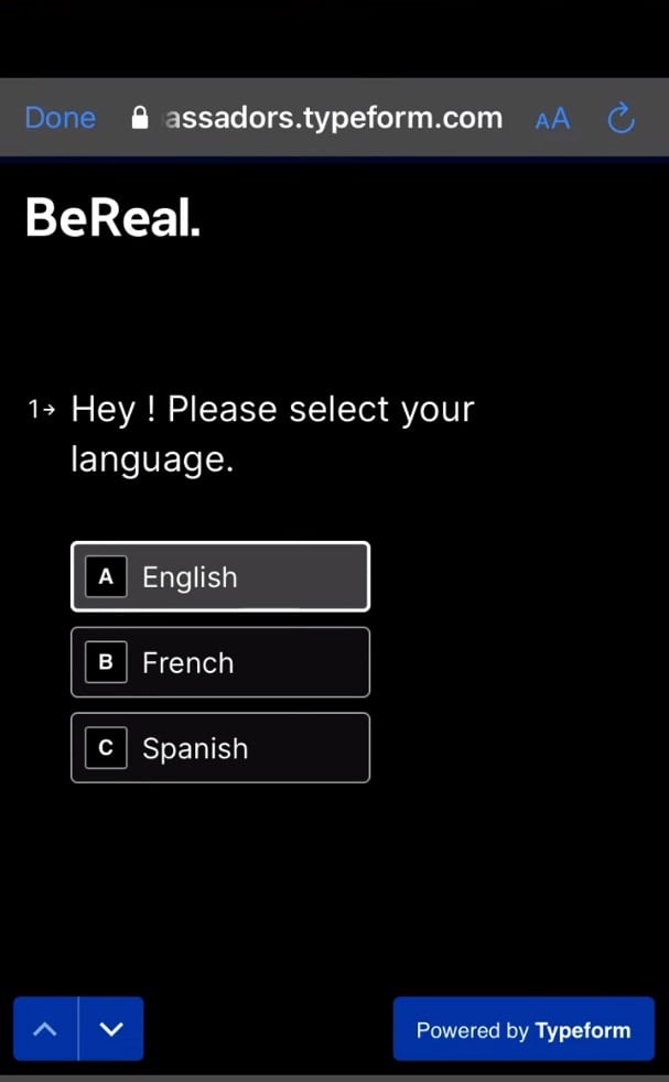 How To Recover BeReal Account 11 How To Recover BeReal Account select language 1