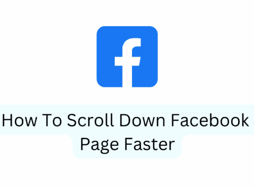 How To Scroll Down Facebook Page Faster