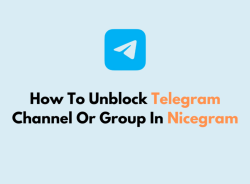 How To Unblock Telegram Channel Or Group In Nicegram