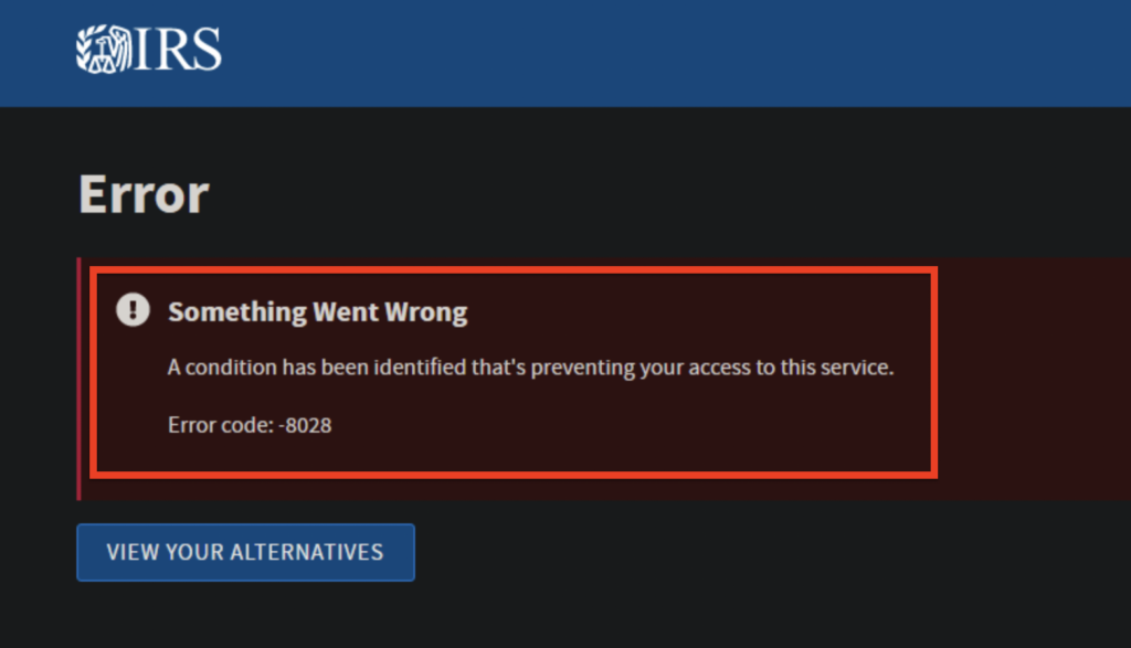 How to Fix "Error Code 8028" on IRS 1 How to Fix Error Code 8028 on IRS