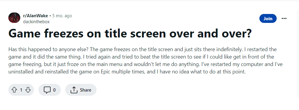 How to Fix Alan Wake 2 Stuck On Loading Screen