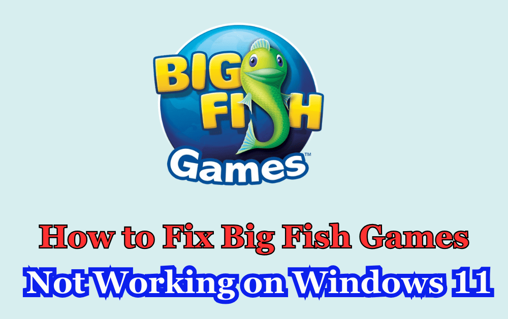 How to Fix Big Fish Games Not Working on Windows 11