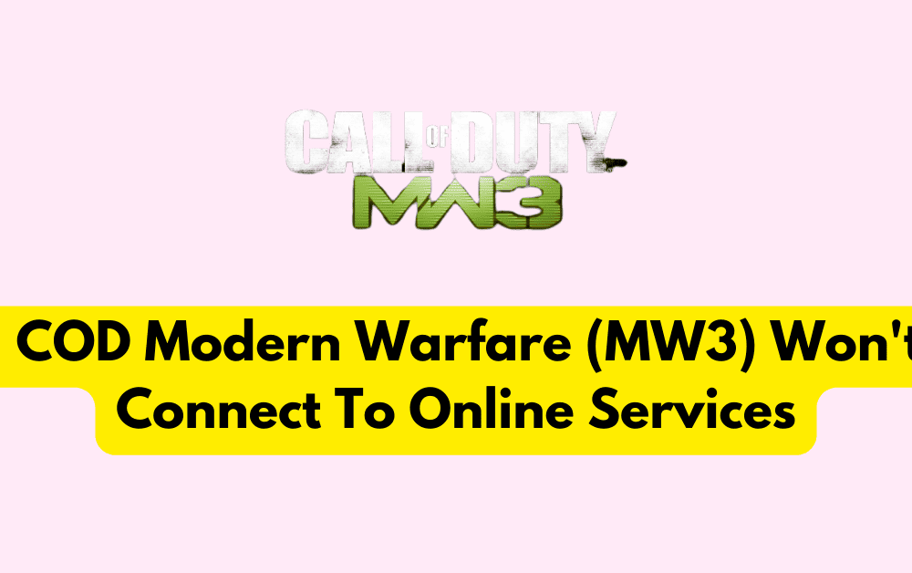 How to Fix COD Modern Warfare (MW3) Won't Connect To Online Services