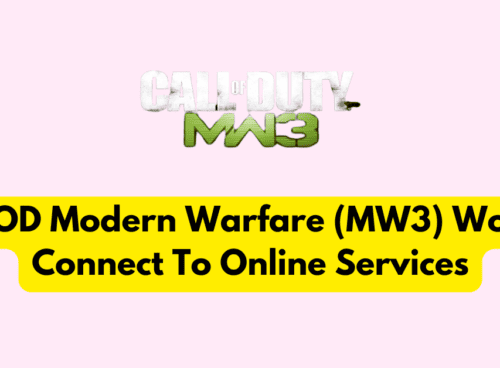 How to Fix COD Modern Warfare (MW3) Won't Connect To Online Services