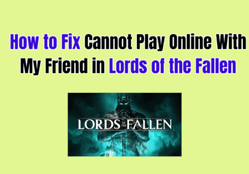 How to Fix Cannot Play Online With My Friend in Lords of the Fallen