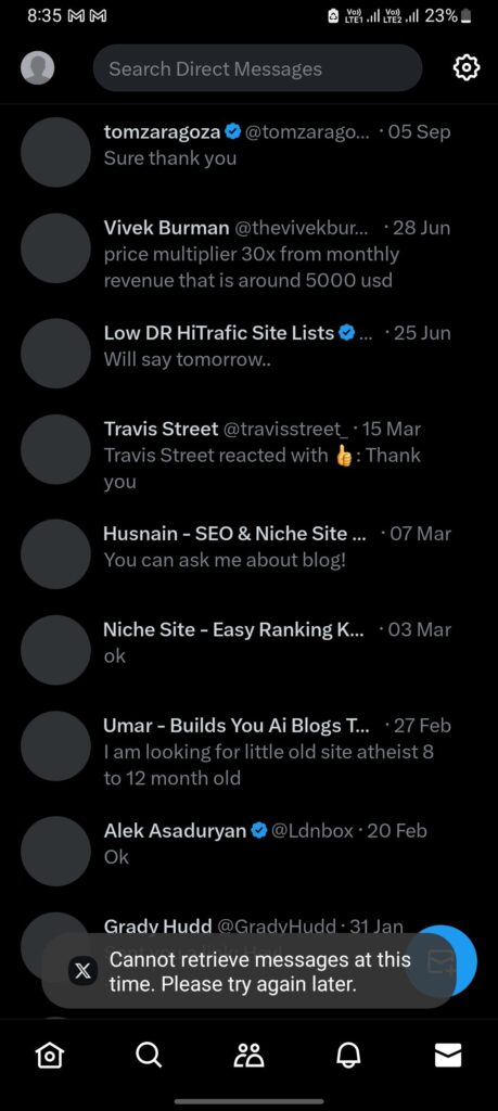 How to Fix “Can't Retrieve Message at this time Please Try Again Later” on X (formerly Twitter) 2 How to Fix Cant Retrieve Message at this time Please Try Again Later on X formerly Twitter