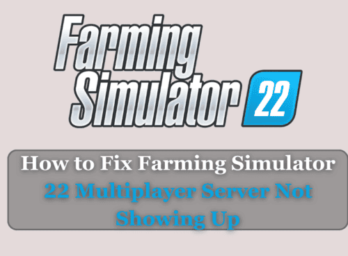 How to Fix Farming Simulator 22 Multiplayer Server Not Showing Up 1