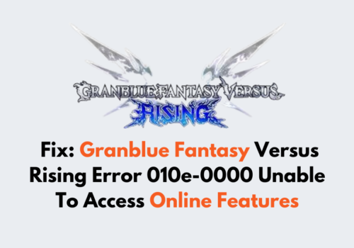 How to Fix Granblue Fantasy Versus Rising Error 010e 0000 Unable To Access Online Features