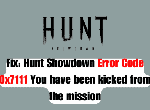 How to Fix Hunt Showdown Error Code 0x7111 You have been kicked from the mission