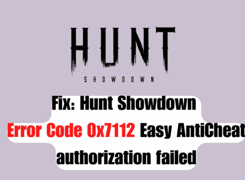 How to Fix Hunt Showdown Error Code 0x7112 Easy AntiCheat authorization failed