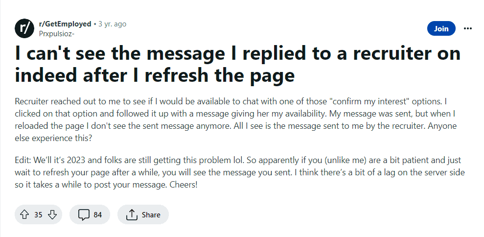 How to Fix Indeed Messages Not Working OR Sending