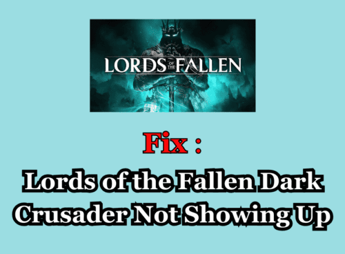 How to Fix Lords of the Fallen Dark Crusader Not Showing Up 2