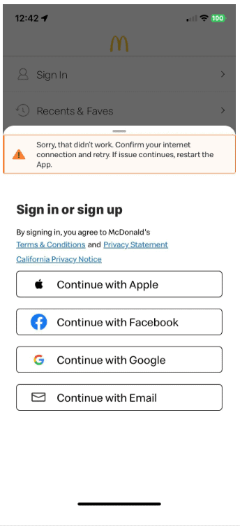 How to Fix McDonald's App Not Letting Me Sign In 2 How to Fix McDonalds App Not Letting Me Sign In