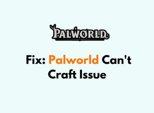 How to Fix Palworld Cant Craft Issue