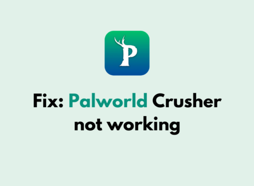 How to Fix Palworld Crusher not working 1